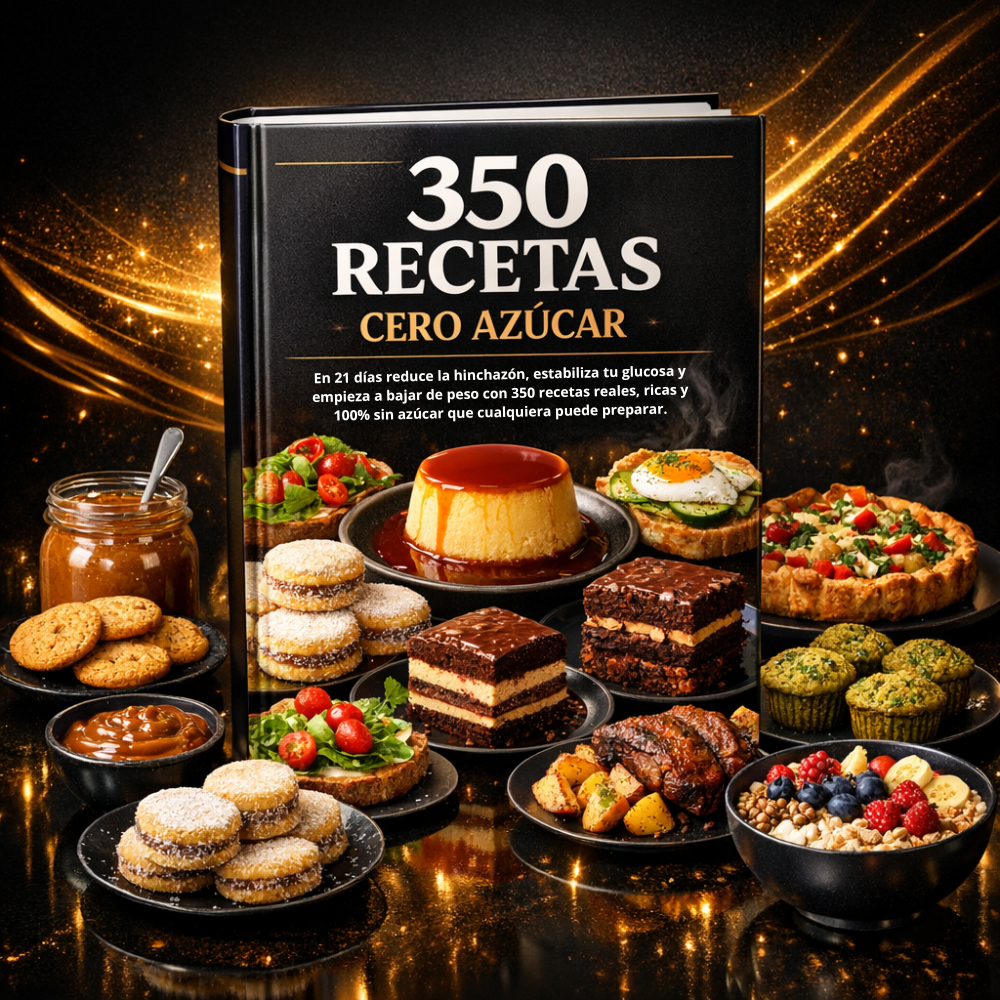 🌮 350 RECETAS CERO AZÚCAR  + 5 BONUS DE REGALO🎁