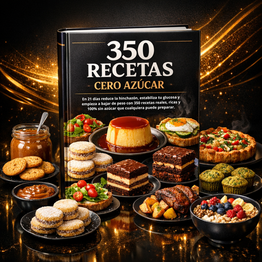 🌮 350 RECETAS CERO AZÚCAR  + 5 BONUS DE REGALO🎁